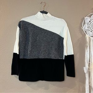 Apt 9 Mock Neck Color Block Sweater
